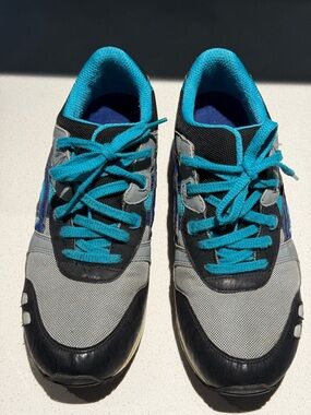 Asics Men's Sneakers in Teal, Gray & Black